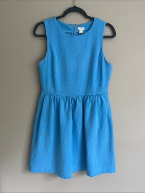 J.Crew Daybreak Sleeveless Fit n Flare Dress vibrant cornflower blue size medium